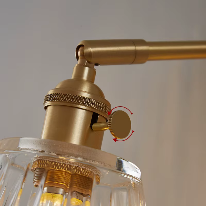Applique Murale Nordique Moderne et Simple en Laiton et Verre, Luminaire de Luxe, Rétro Japonais, po