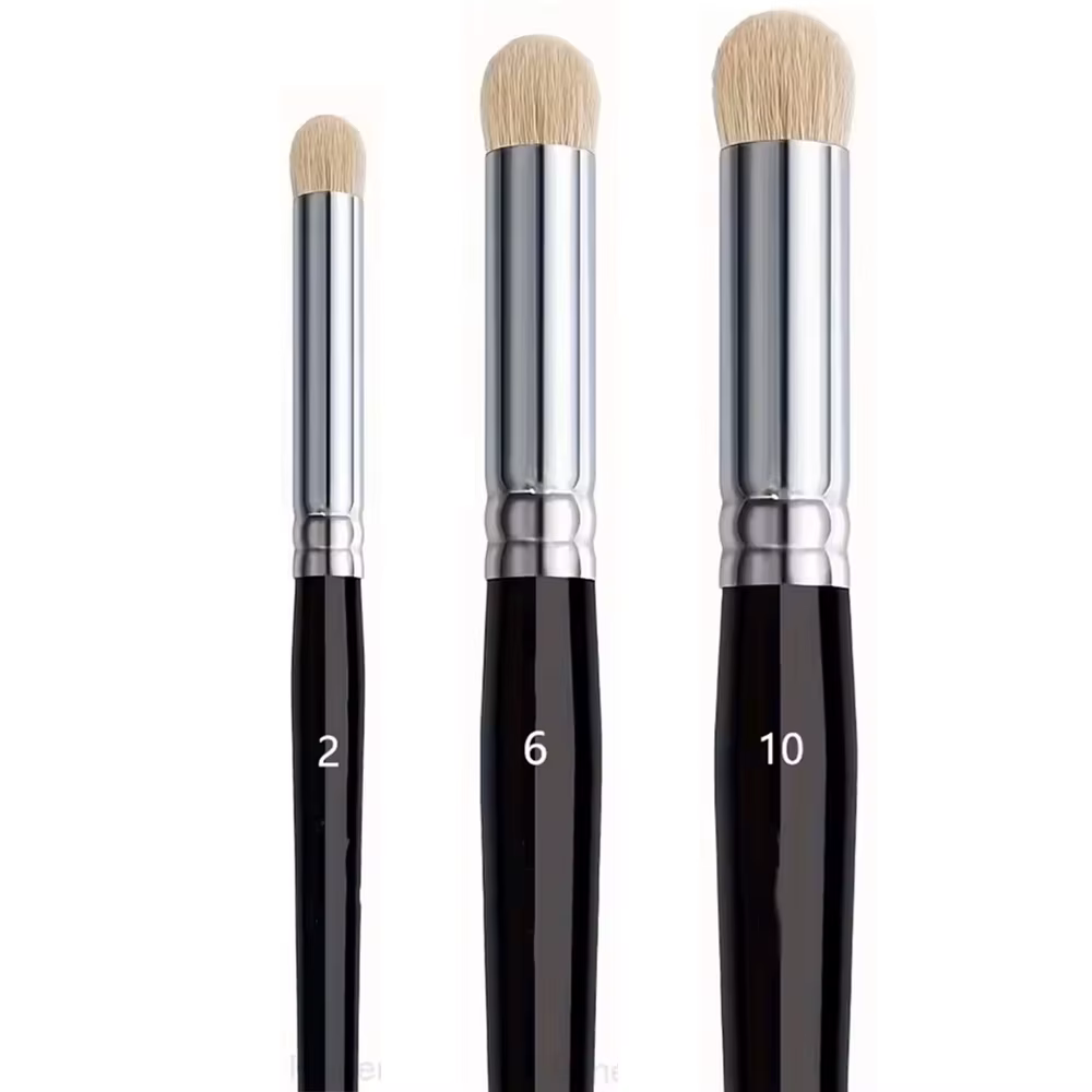 Pinceaux à peinture Drybrush, pinceaux de détail de cheveux en Nylon pour peinture acrylique de visa