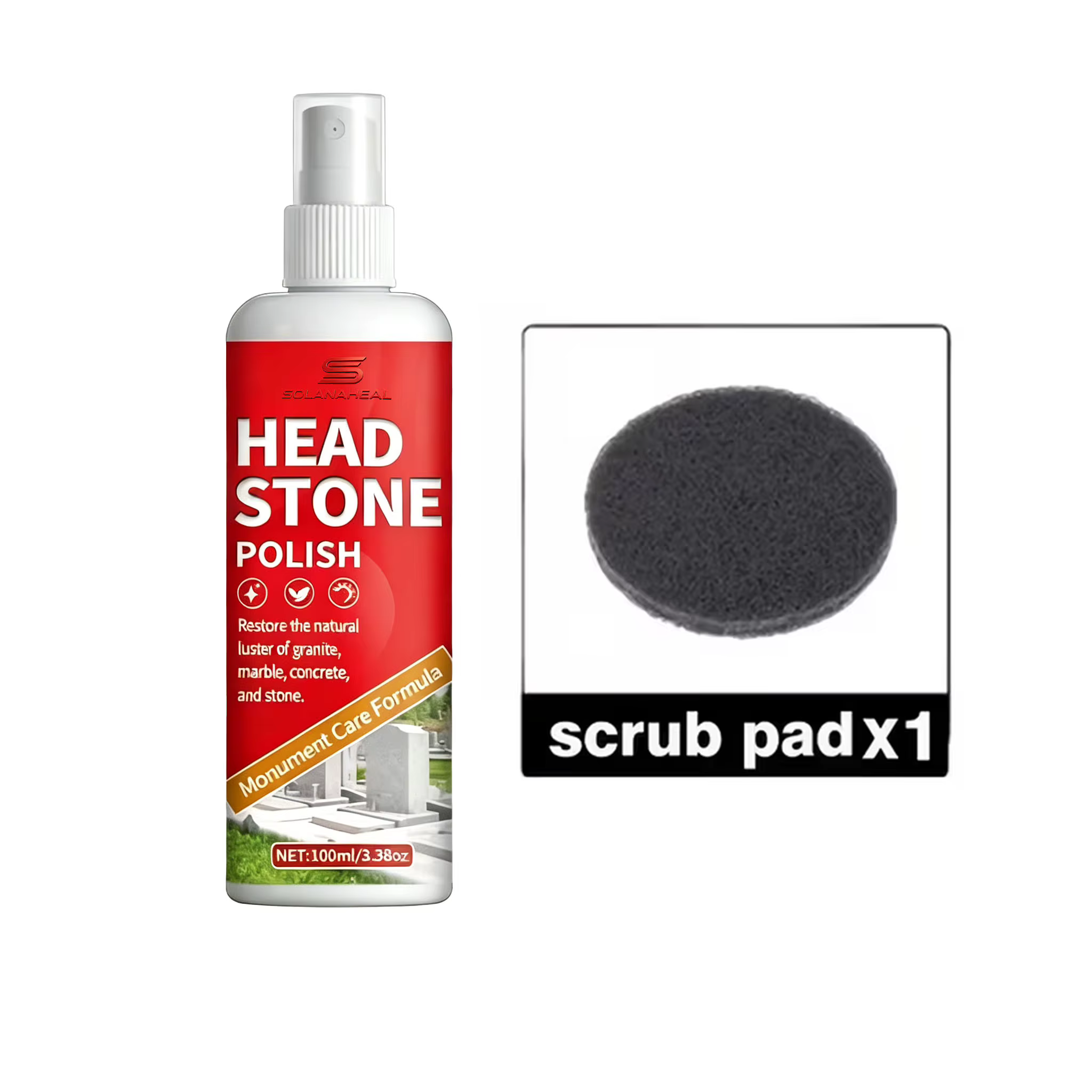 Spray de polissage pour pierres tombales, restaure la brillance naturelle du granit, du marbre et de