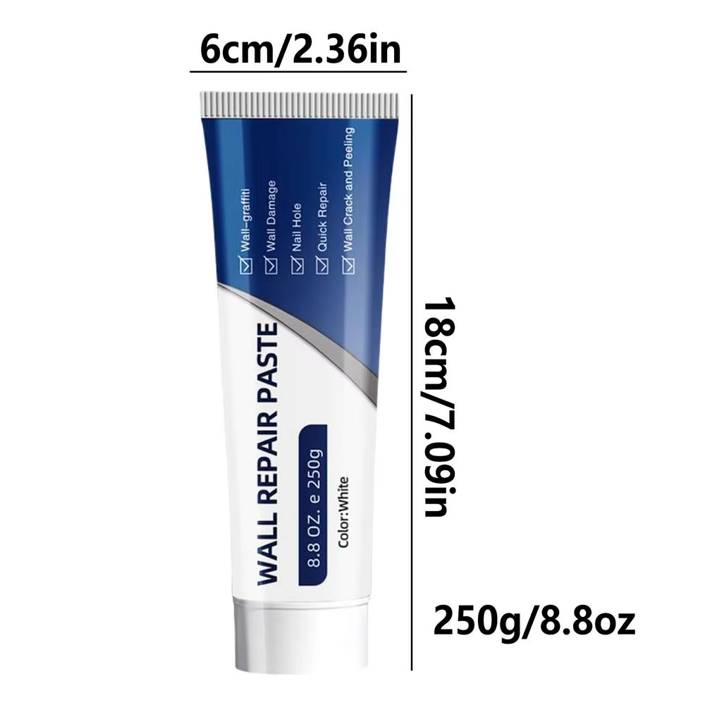 Kit de réparation de murs secs 250g, agent de réparation de murs multifonctionnel, pâte de réparatio