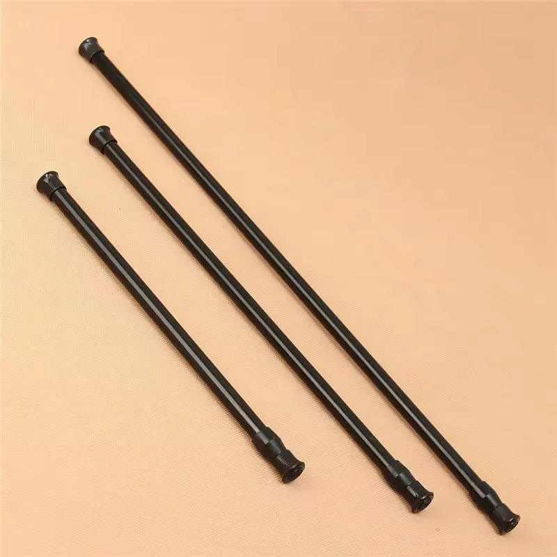Noir nouveauté extensible réglable ressort Tension tige Rail pôle fenêtre rideau rideau de douche ga