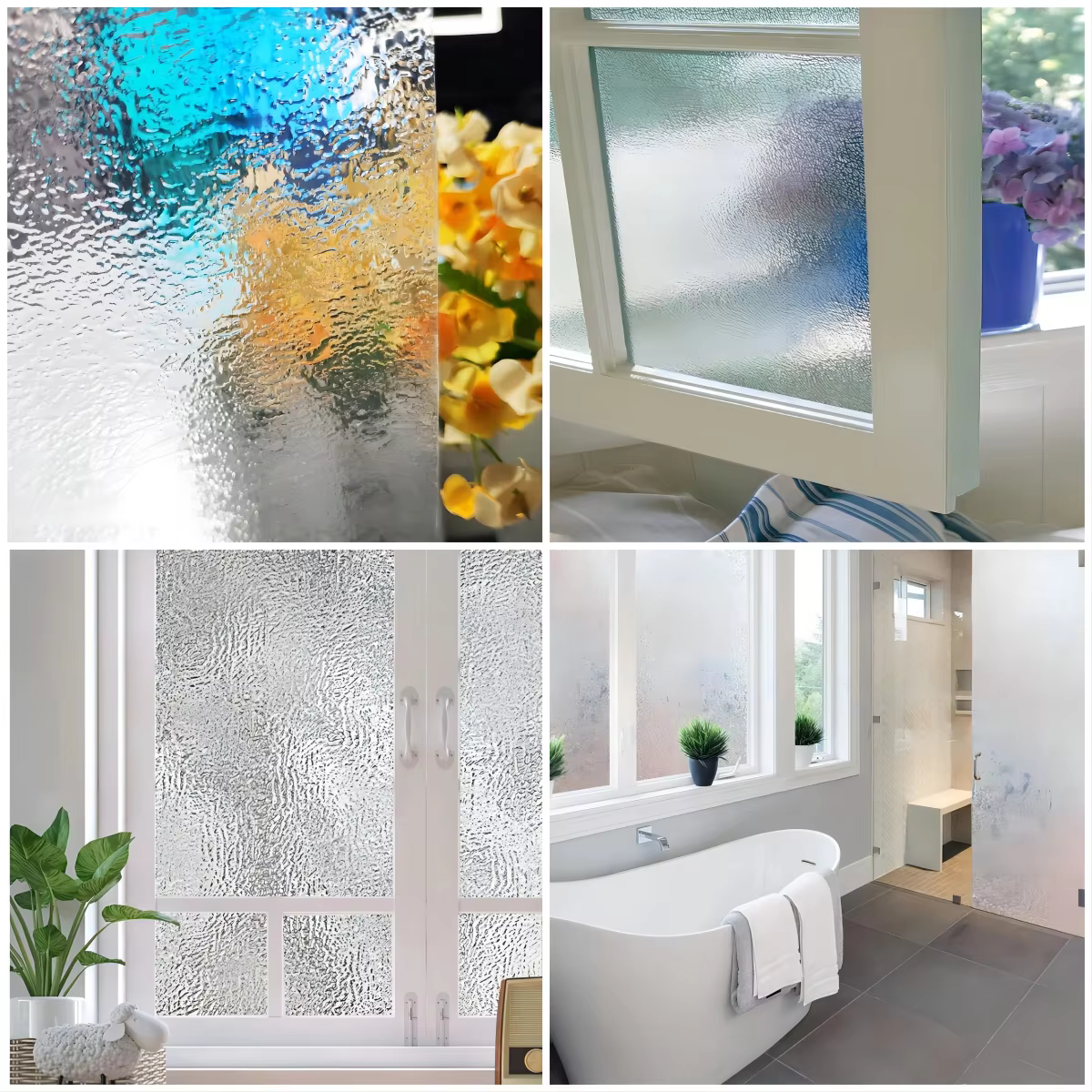 Film de fenêtre en verre, Film de confidentialité pour fenêtre givrée, vinyle décoratif 3D, décalcom