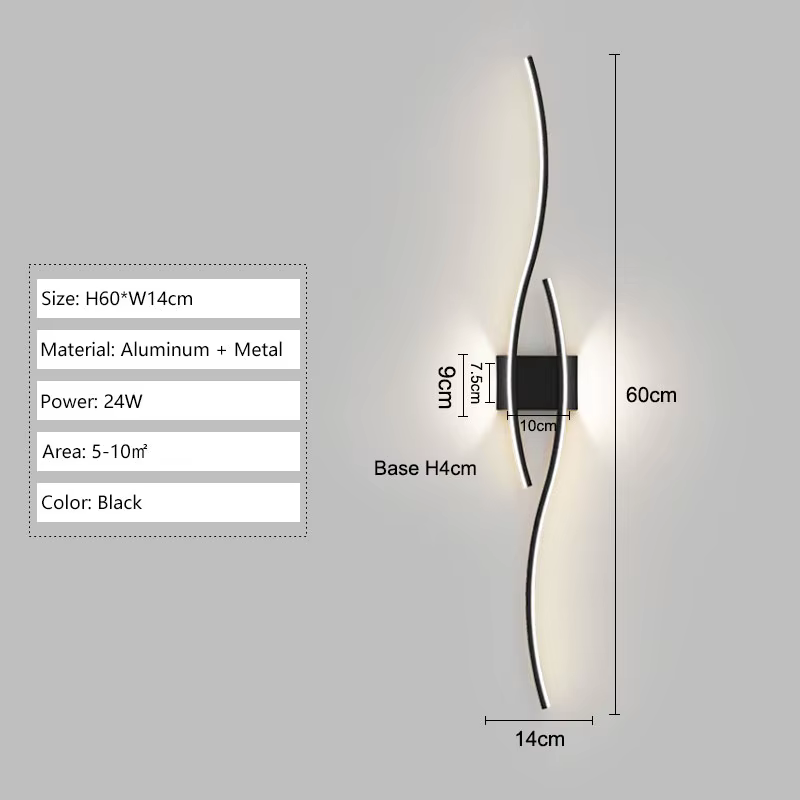 Lampes murales LED d'intérieur, décoration pour salle de bain, chambre à coucher, style nordique, AC