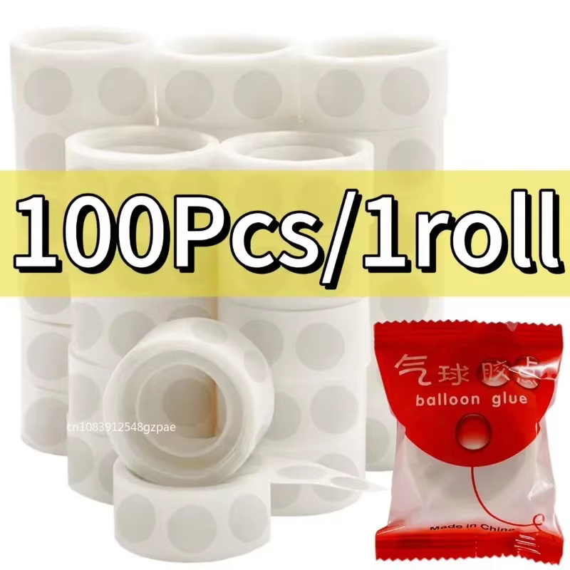 Rouleau de points adhésifs Double face, 1/5 rouleaux, ruban adhésif Transparent amovible pour ballon
