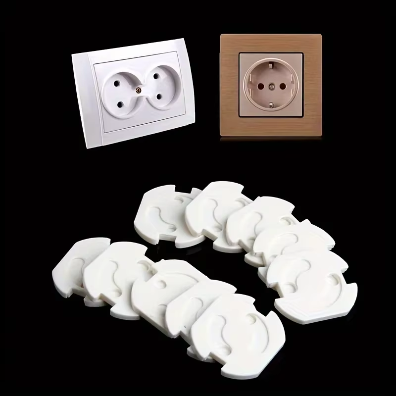 Couvercles de prises de sécurité pour bébé, 10 pièces, protecteurs de prises électriques en plastiqu