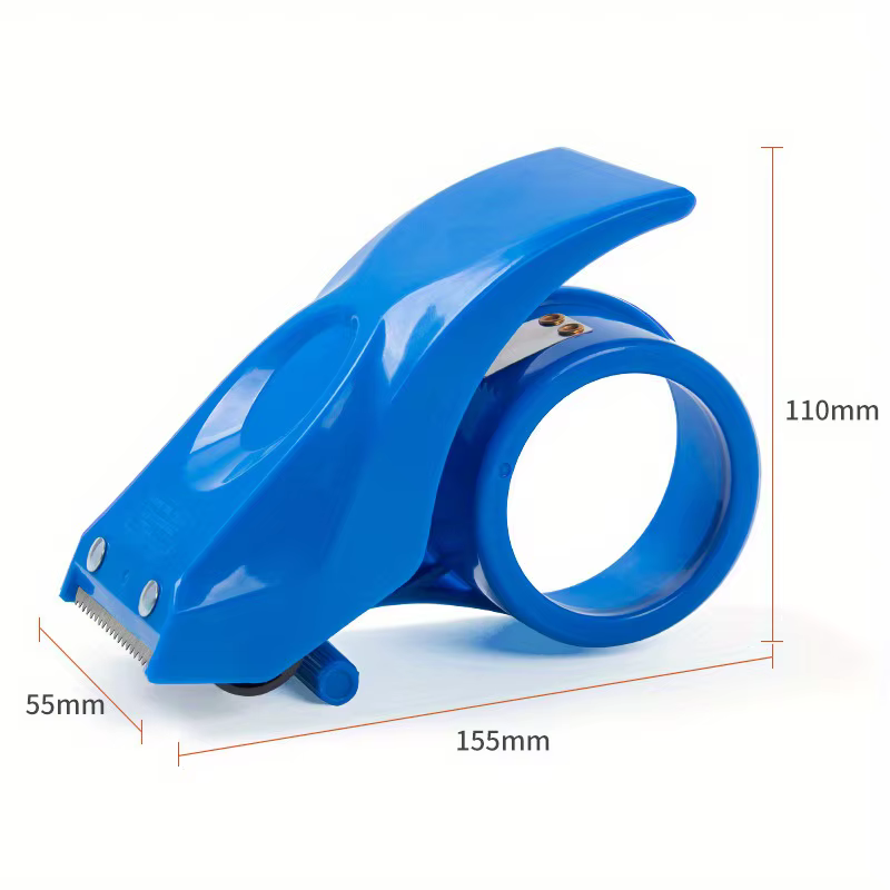 Distributeur de ruban adhésif portable avec deux rouleaux de ruban, coupe-ruban manuel pour l'emball