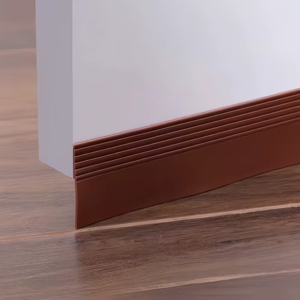 1 rouleau de bande adhésive souple en PVC de 1 m/39,37 po de hauteur pour porte, joint sous-porte, a