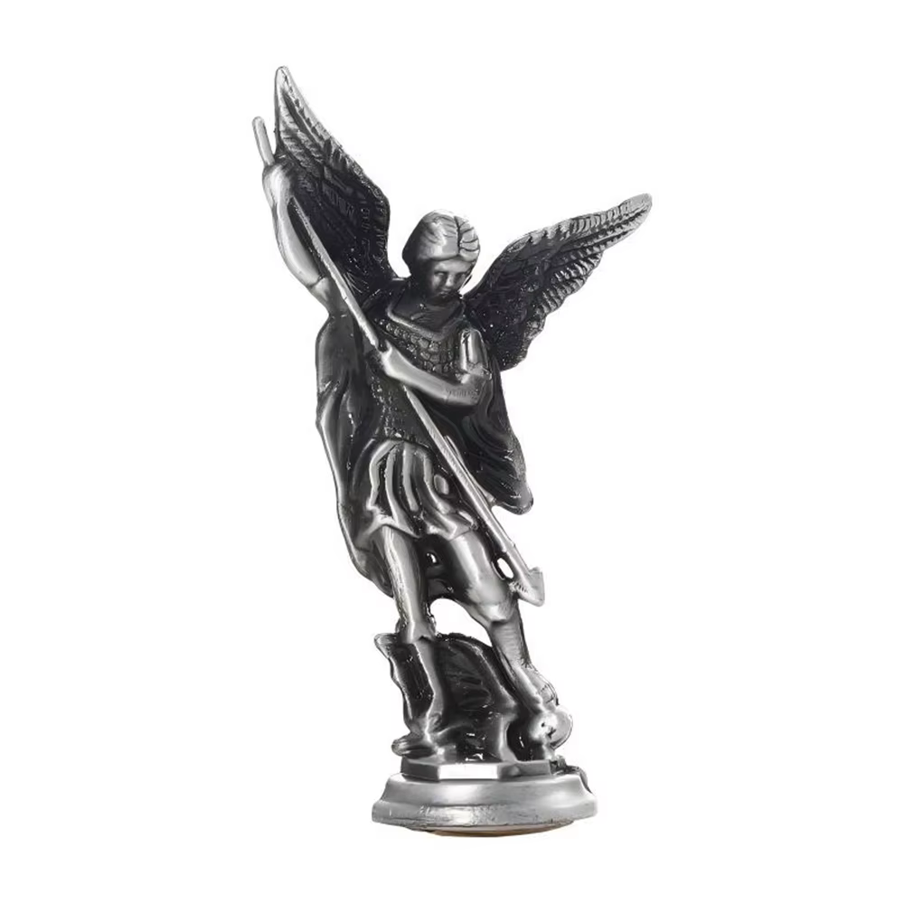 Figurine chrétienne Saint Michel, l'archange vainquant Satan, statues de gardiens en alliage de zinc
