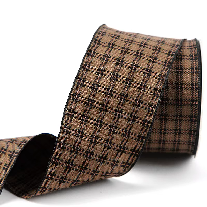 Ruban à grille de bordure Double face, 9.9Yards, 25MM, 50MM, pour faire des nœuds papillon, accessoi