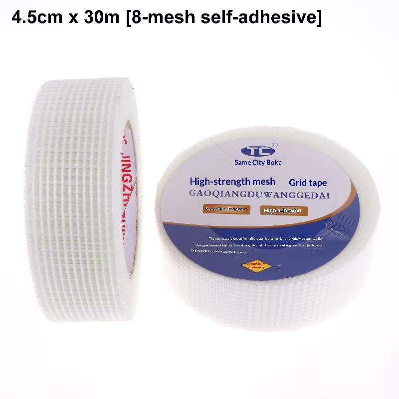 2 rouleaux de ruban adhésif en fibre de verre de 30 m, ruban adhésif en maille pour réparation de fi