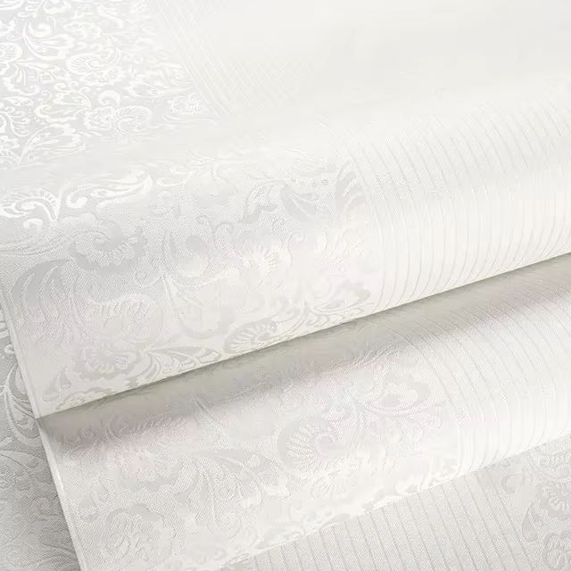 Rouleaux de papier peint non tissés auto-adhésifs avec motifs sculptés, autocollants muraux solides 