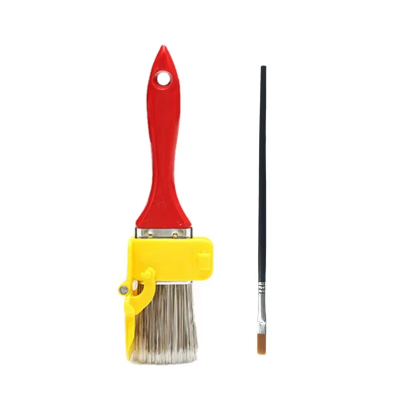 Pinceau à peinture à bord avec manche en bois, coupe-bordure, brosse d'angle multifonctionnelle, out