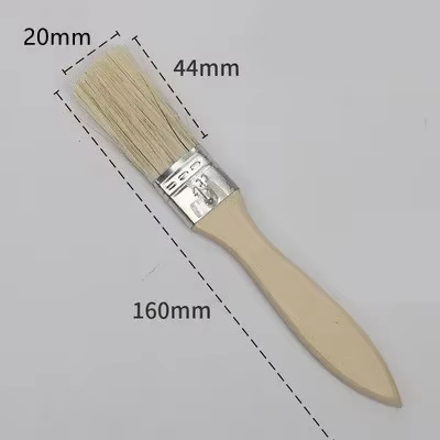 Pinceau à peinture avec manche en bois, 5 pièces, brosse pour barbecue, 1-6 pouces, brosse à cheveux