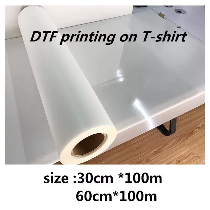 Rouleaux de Film PET DTF 21/30/33/43/60cm x 100m, bonne qualité, pour transfert de chaleur de T-shir