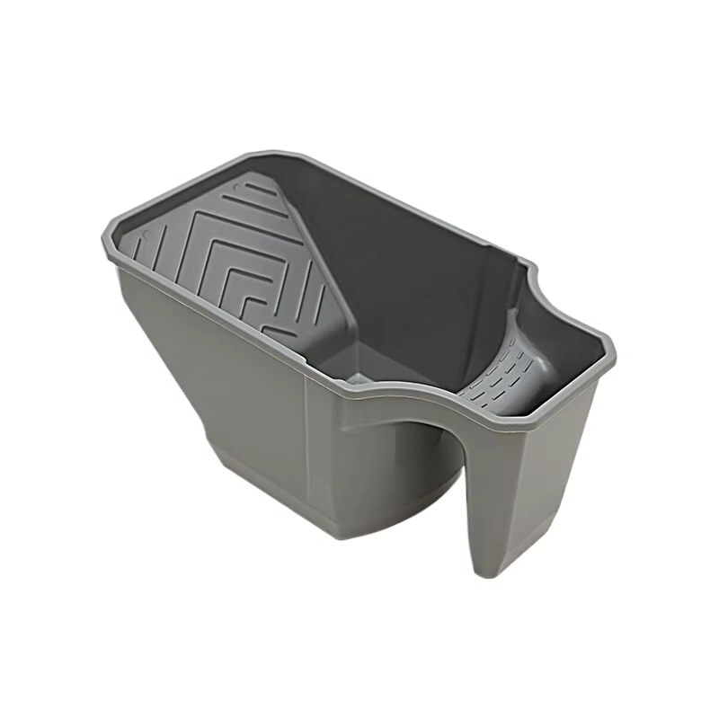 Tasse à peinture portative de 4 pouces avec support de rouleau-matériau PP Durable, grande capacité,
