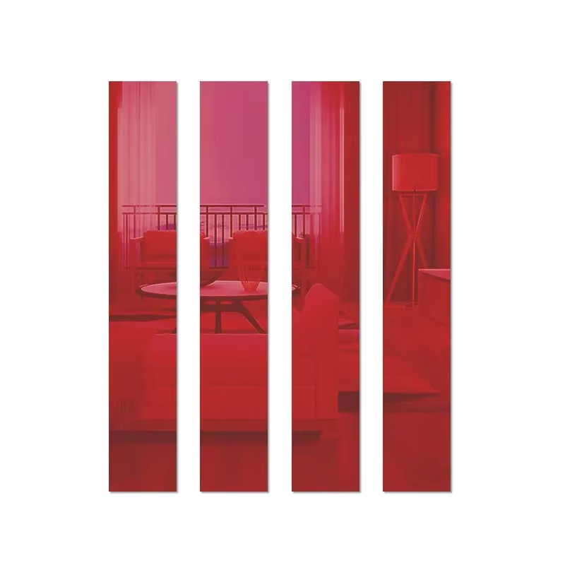 Bande décorative en acrylique pour miroir, auto-adhésif, fond de maison, mur, plafond, carreaux de c