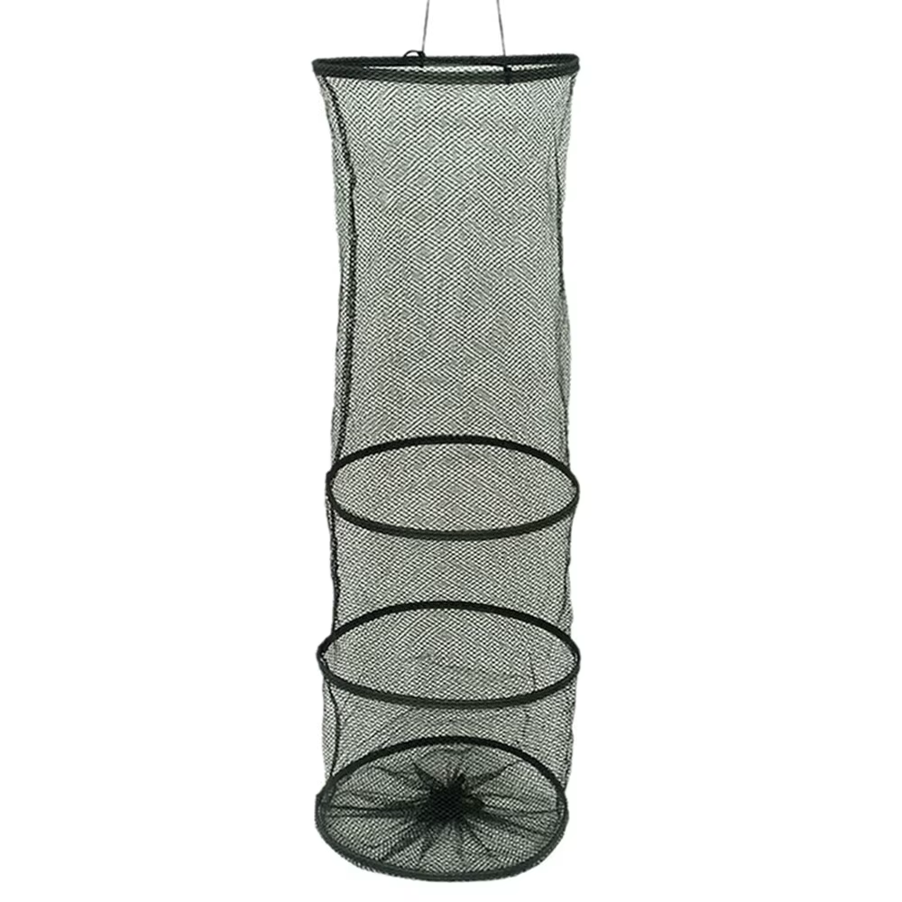 Panier pliable de protection pour poissons, sac à poissons à fond plat et à ouverture large, filet s