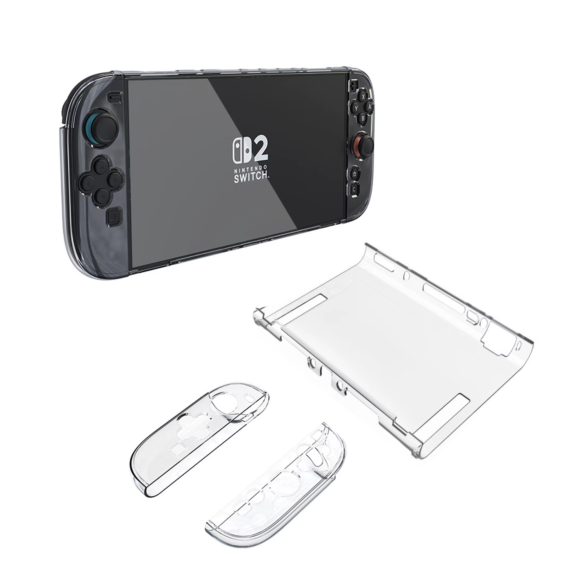 Housse de protection transparente Dockable, Compatible avec Nintendo Switch 2, 2 housses en TPU pour