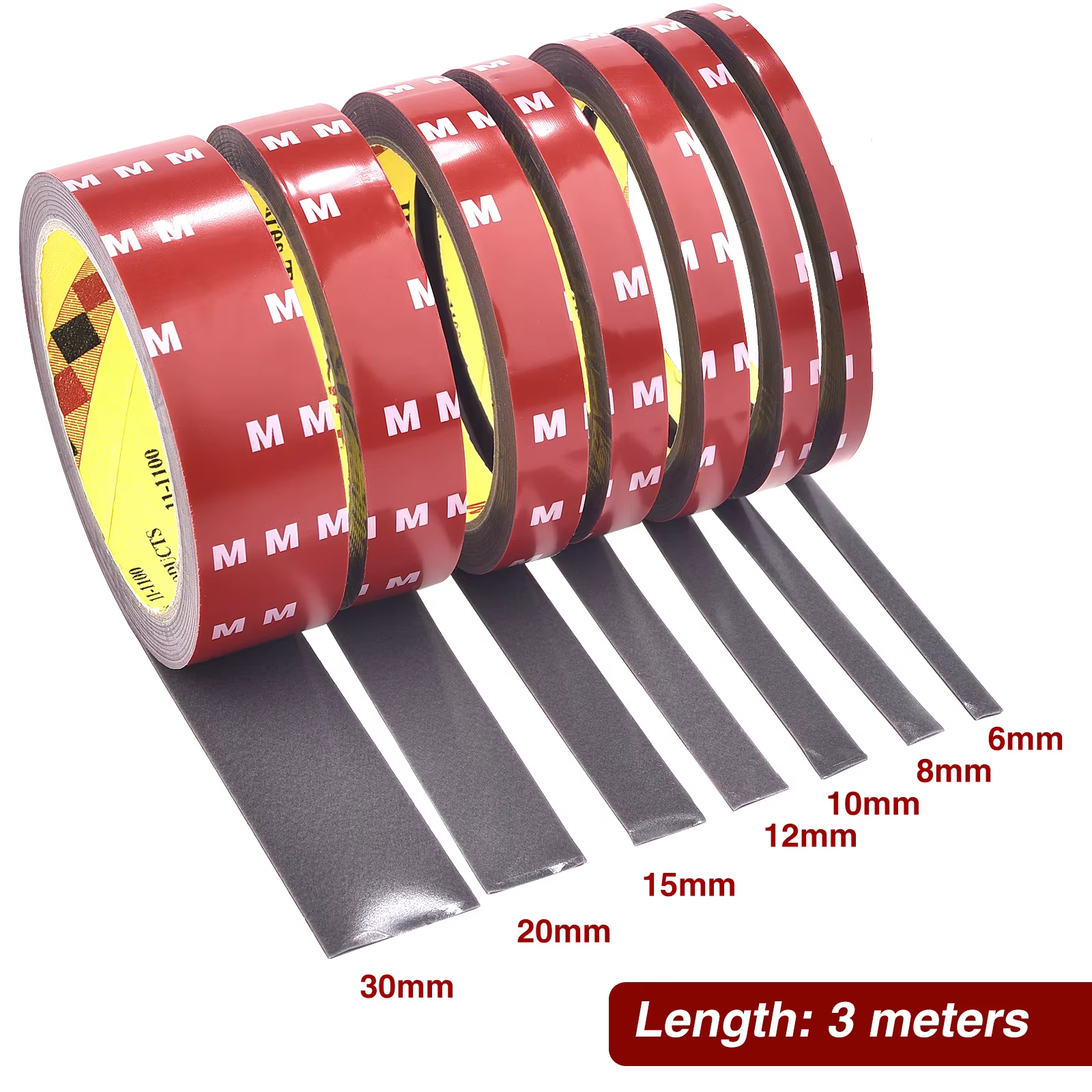 Ruban adhésif Double face Extra fort de 3/M de Long, 0.4mm d'épaisseur pour l'industrie domestique d