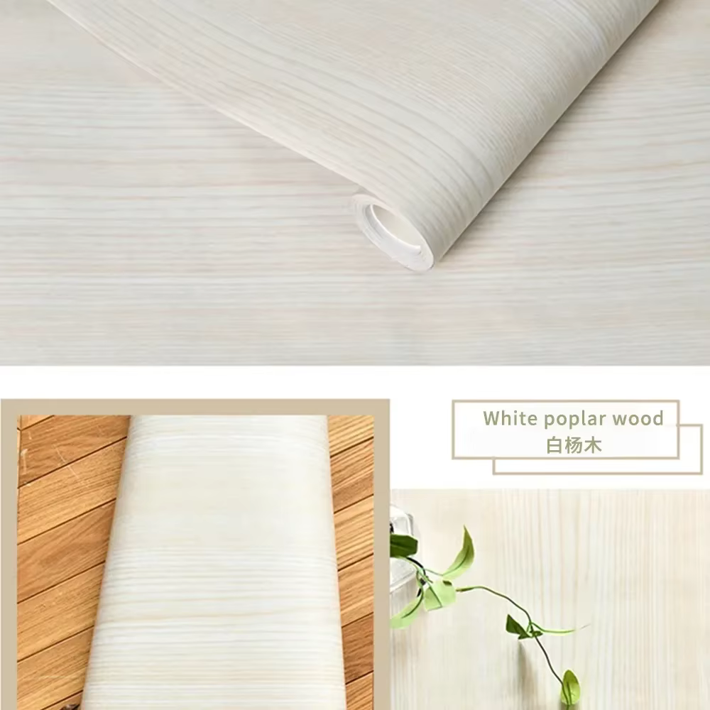 Papier peint auto-adhésif imperméable à l'eau à effet bois pour tables, armoires, meubles, rénovatio