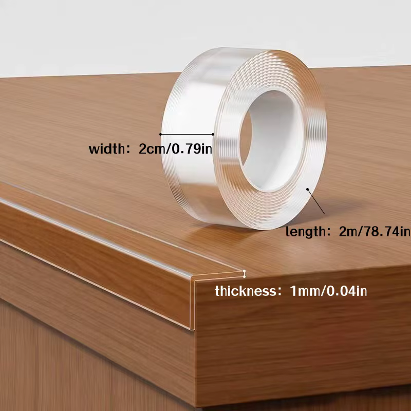 1 rouleau de bande de protection transparente pour les bords, 2m/78,74 pouces, bande anti-collision 
