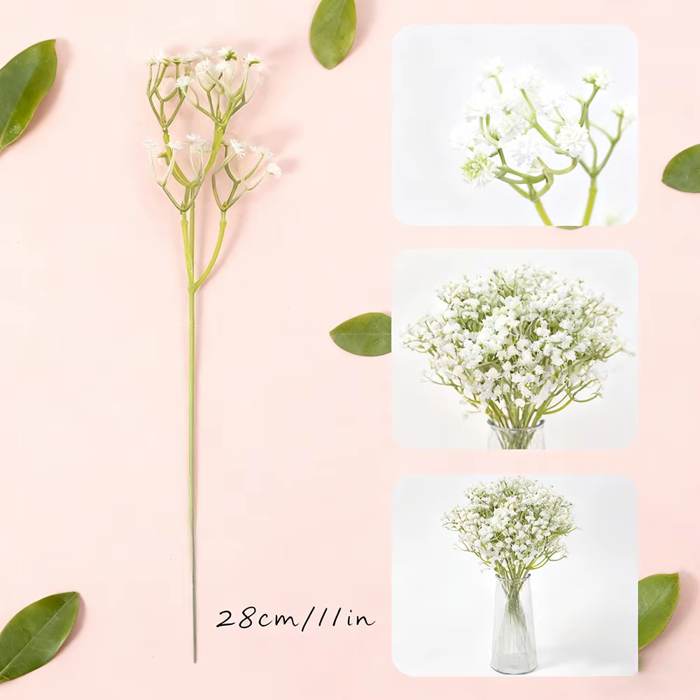 Bouquet de fleurs artificielles Gypsophila, 10/20/30 pièces, pour décoration de mariée, décoration d