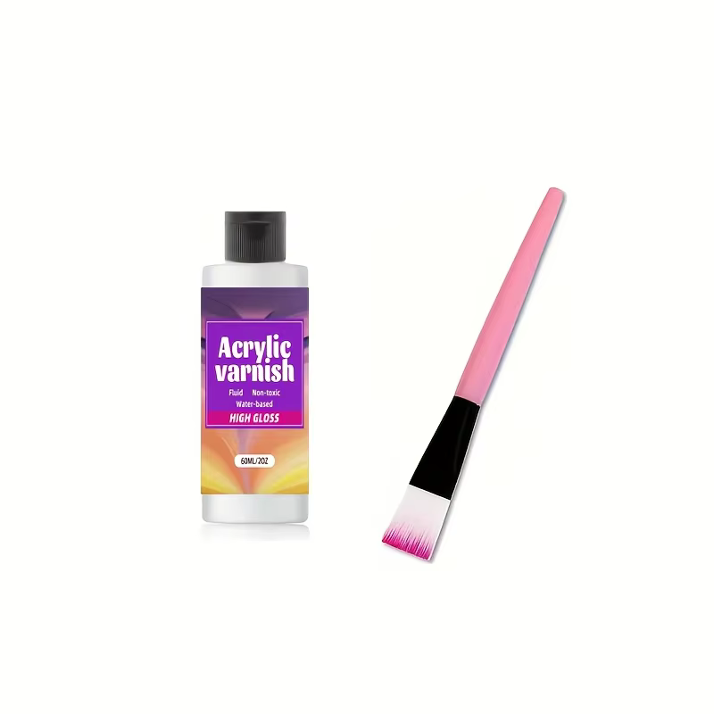 Vernis acrylique à haute brillance, Non toxique, à base d'eau, Non jaunissant, revêtement de protect