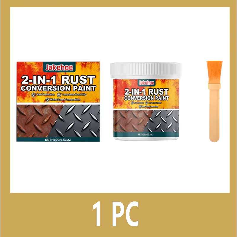 Peinture 2-en-1 convertisseur de rouille et apprêt métallique, résistante à la chaleur et aux UV, fi