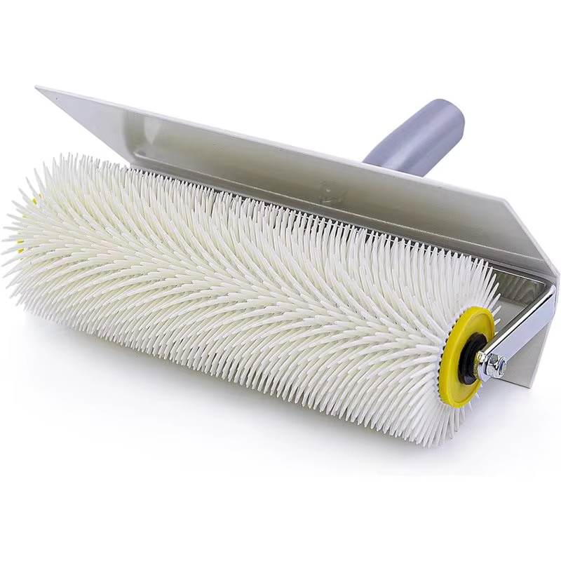 BSEVB - Rouleau à pointes pour béton autonivelant 25 cm, outil de débullage avec protection anti-écl