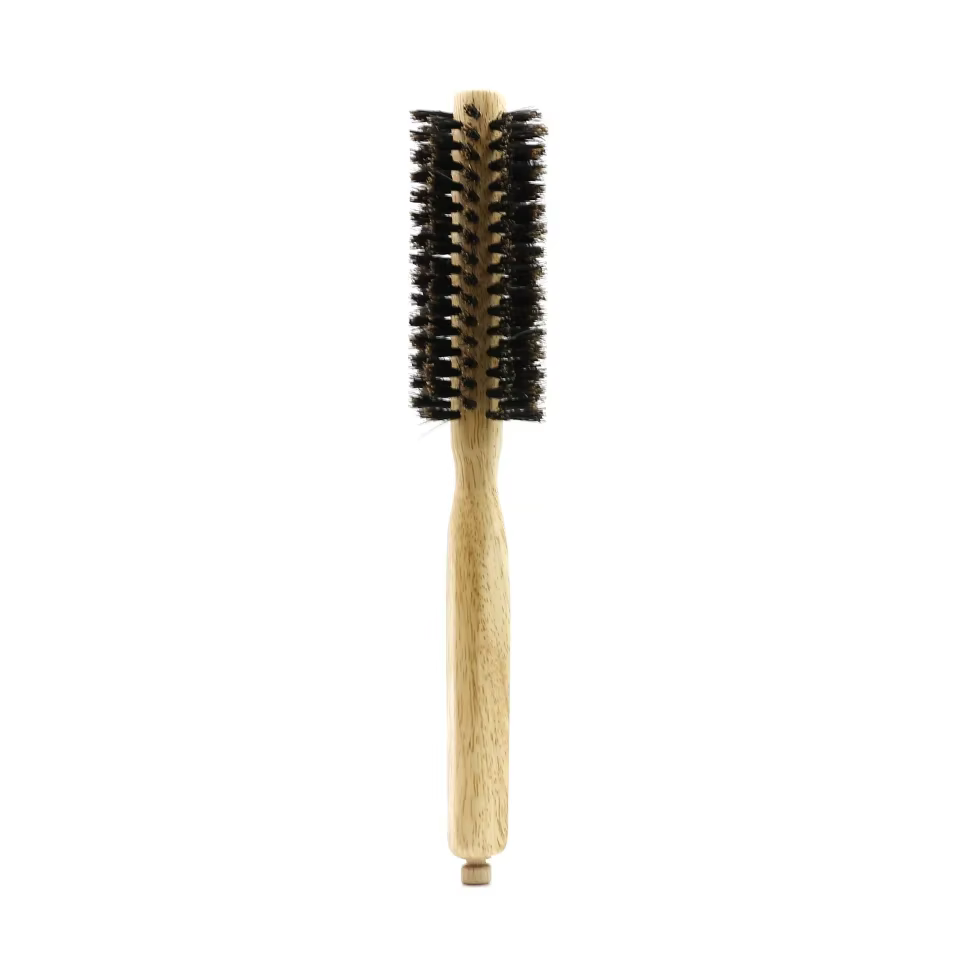 6 tailles manche en bois poils de sanglier brosse ronde queue amovible professionnel Salon de coiffu
