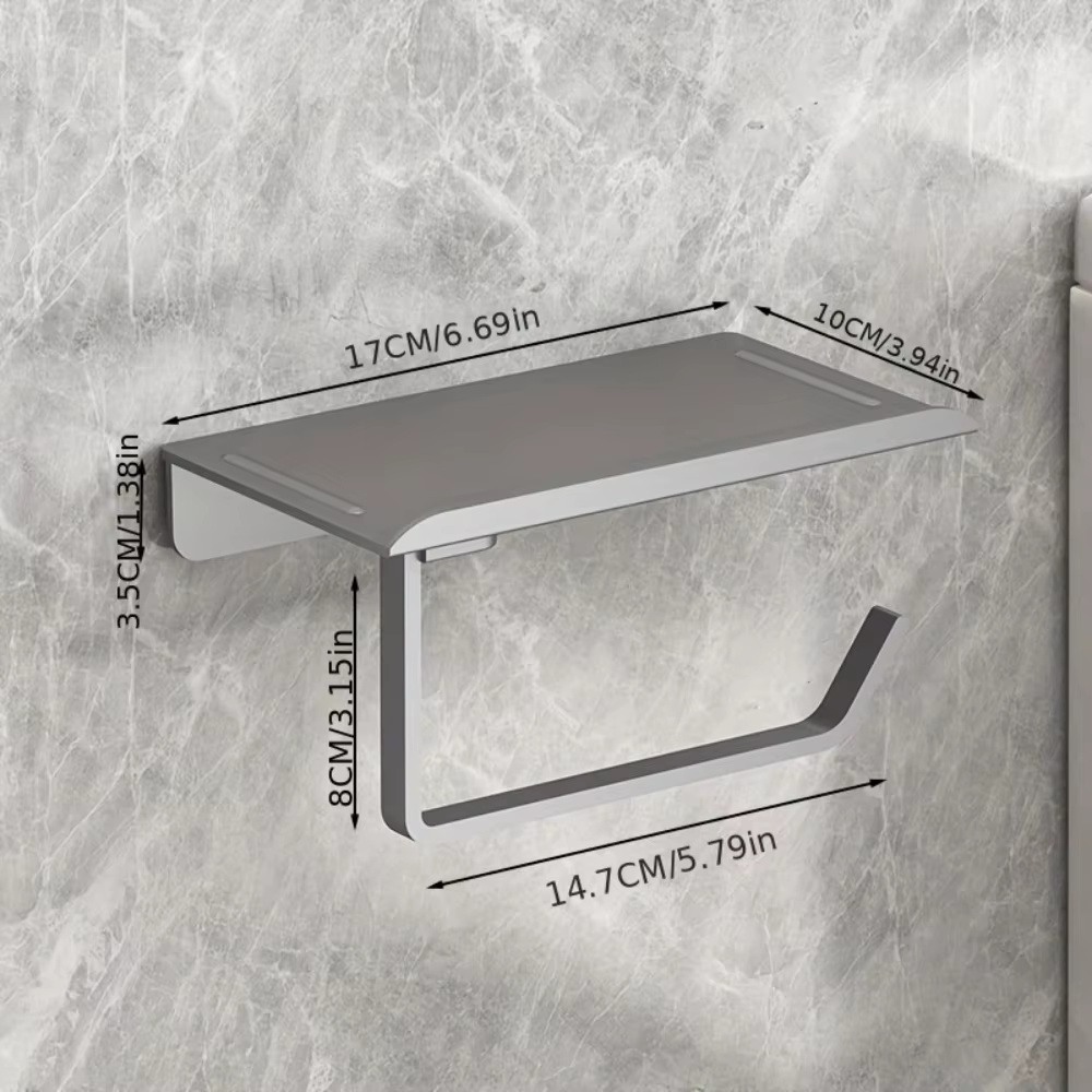 Porte-papier toilette mural sans perçage, support de rouleau de papier toilette auto-adhésif pour sa