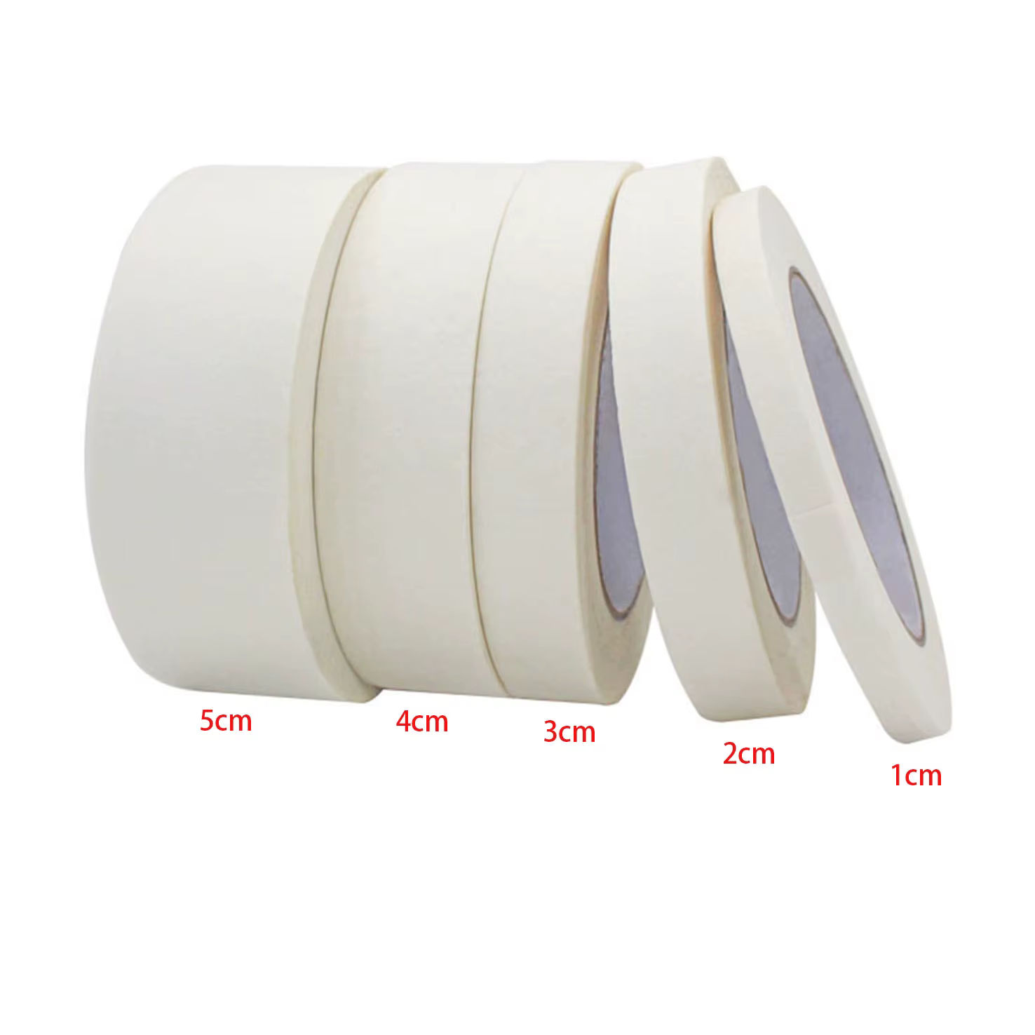 1 rouleau de ruban de masquage de 50M de longueur, papier à usage général, ruban de peintre blanc en