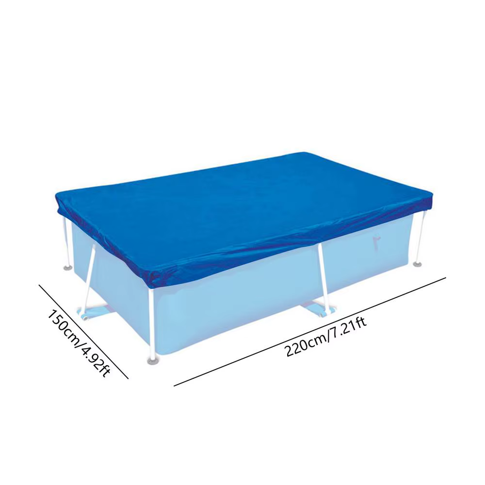 Couverture de protection rectangulaire pour piscine, résistante aux intempéries, à la poussière et à