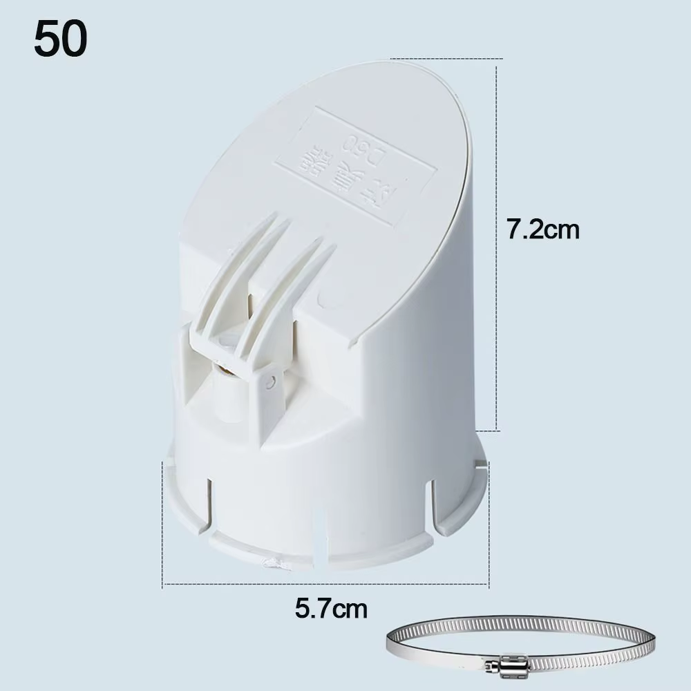 Tuyau de proximité au sol, 50-160mm, capuchon de tuyau de pluie blanc, anti-odeur, couverture de toi