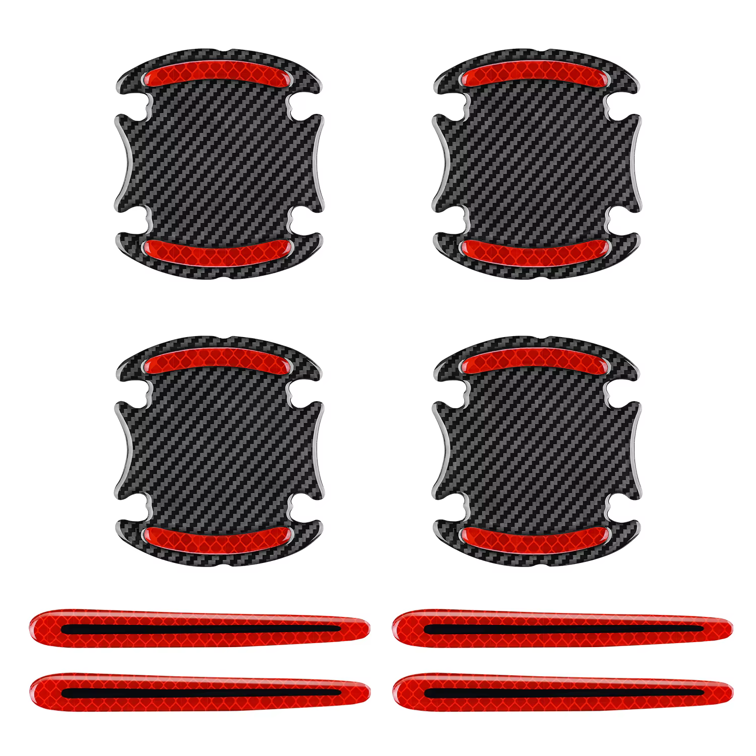 Autocollant de protection anti-rayures pour porte, 8 pièces, film réfléchissant d'avertissement de p