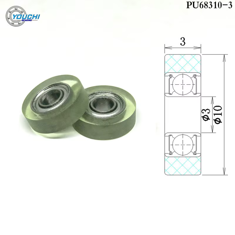 10 rouleaux en polyuréthane (PU) 3x15x4mm, revêtement PU62315-4, roulement à rouleaux automatique en