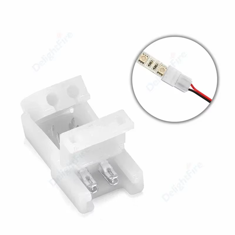 Connecteur de bande LED 2/3/4 broches 8/10mm, connecteur réglable à angle droit pour bandes lumineus