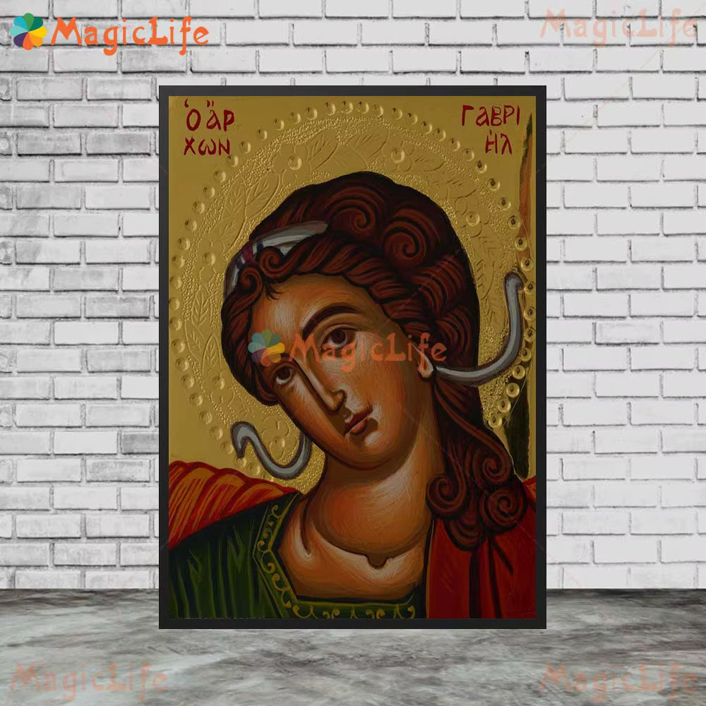 Saint Michael orthodoxe archange Gabriel Religion images murales pour salon affiche nordique mur Art