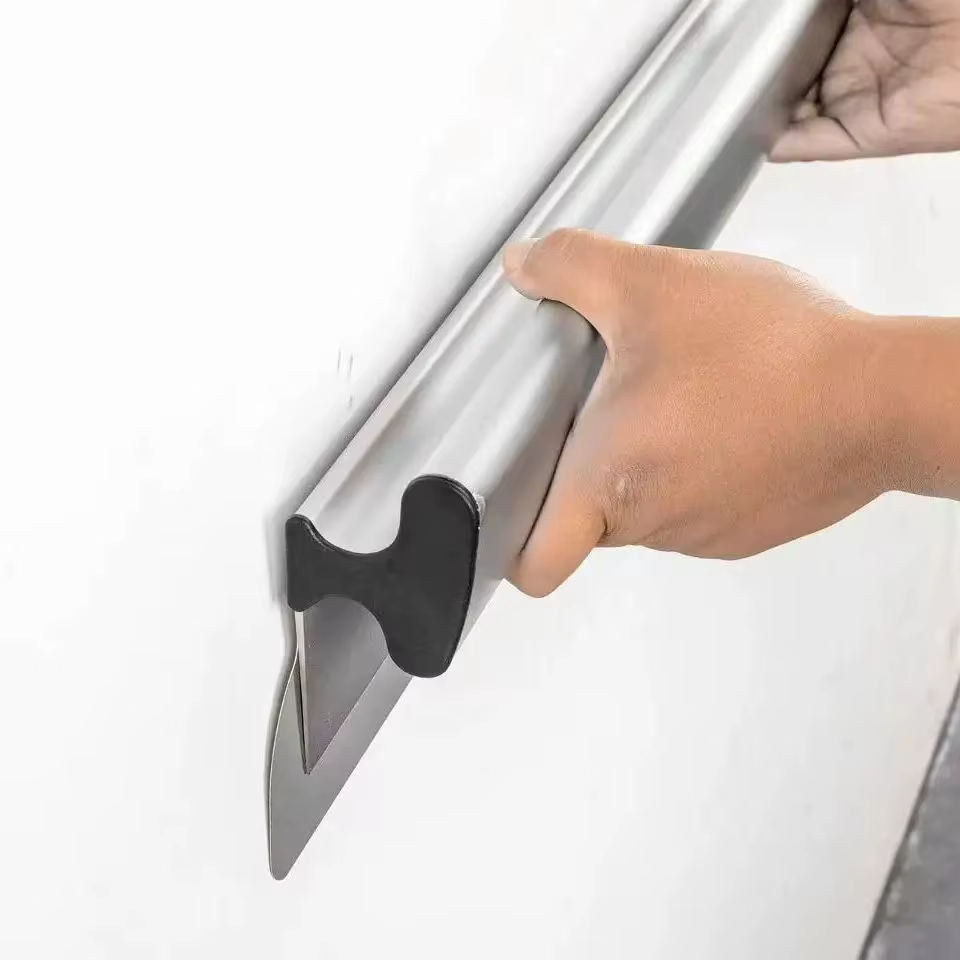 Couteau à mastic pour lisser les cloisons sèches, grattoir, revêtement en acier inoxydable, lame de