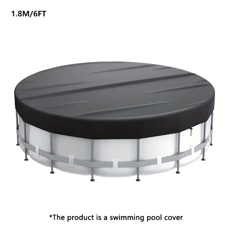Couverture de piscine ronde pliable imperméable, anti-poussière et anti-insectes, idéale pour les pi