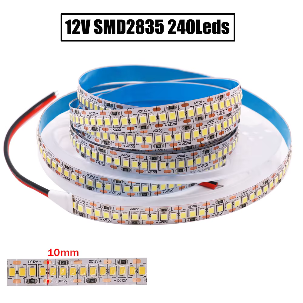Bande LED SMD2835 12V 24V 5m 10m 15m 20m, ruban Flexible 120/240/480Led 3000K 4500K 6000K, décoratio