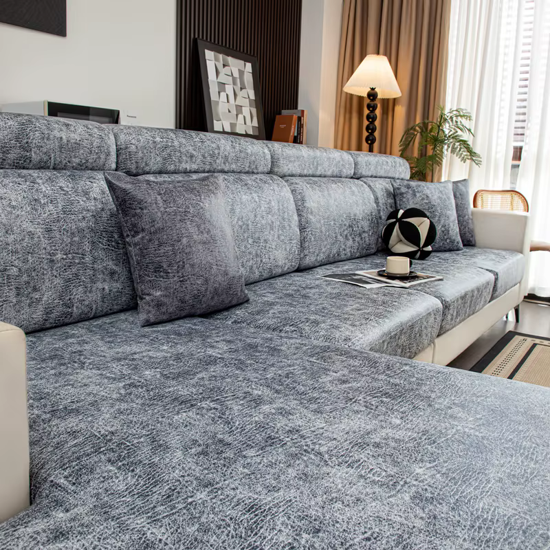 Housses de coussin de siège de canapé, aspect cuir, extensibles, pour salon, protecteurs de canapé i