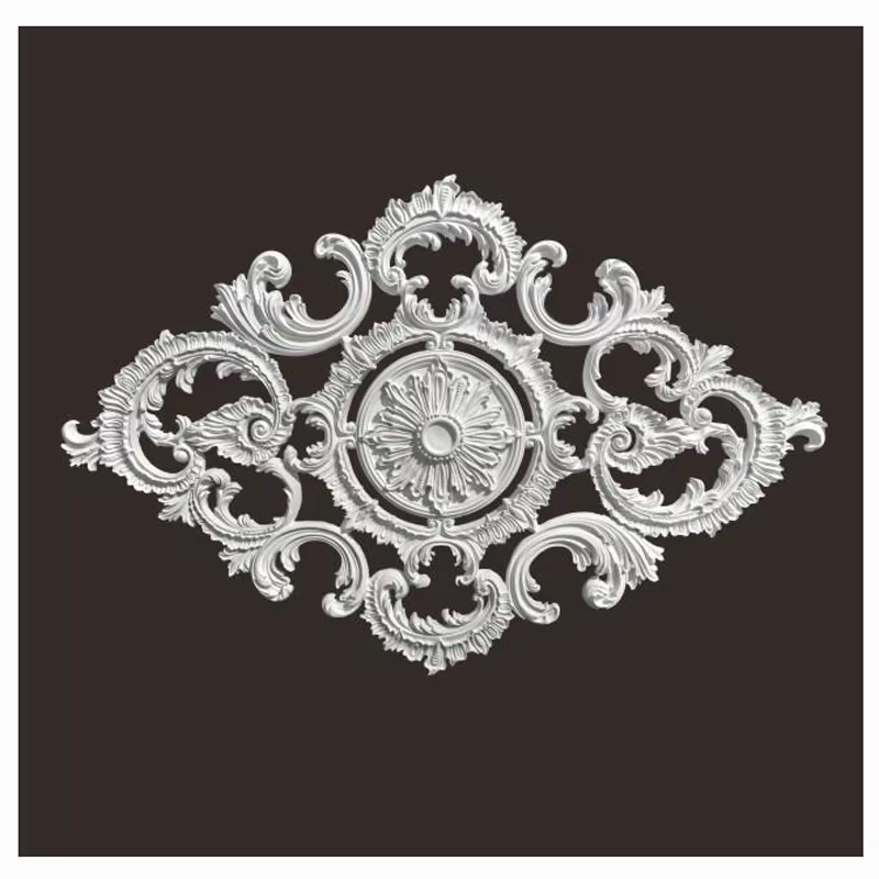 Moulage mural de plafond en polyuréthane, Rosette décorative, plaque de Base de lampe pendante Rose,