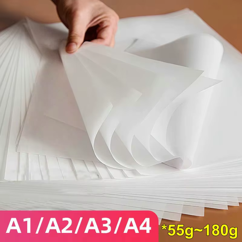 Papier calque transparent de qualité supérieure A3 A4, papier de copie, papier de dessin pour callig