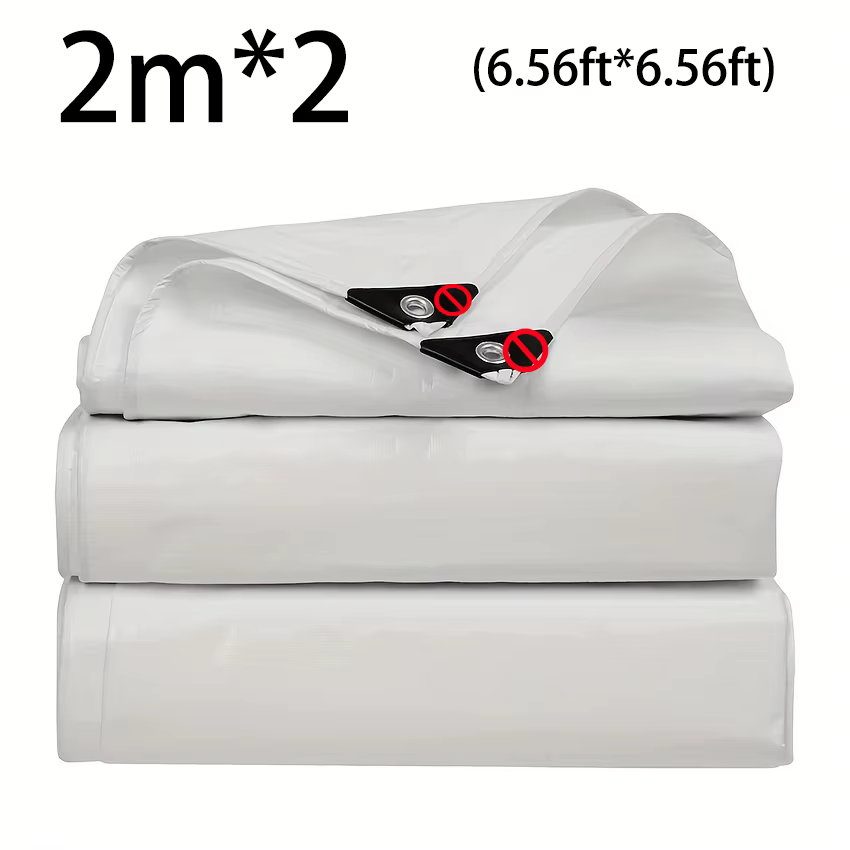 Grande bâche blanche personnalisée 3x5 6 4 8m * 8 10 12, tente extérieure, pare-soleil, voile, bâche