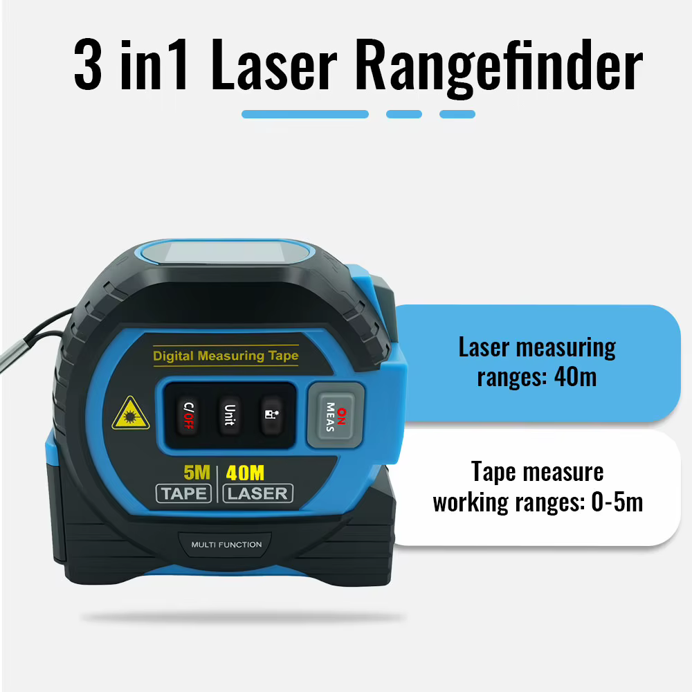 Ruban à mesurer Laser 3 en 1, ruban à mesurer numérique, télémètre Laser de haute précision, ruban à