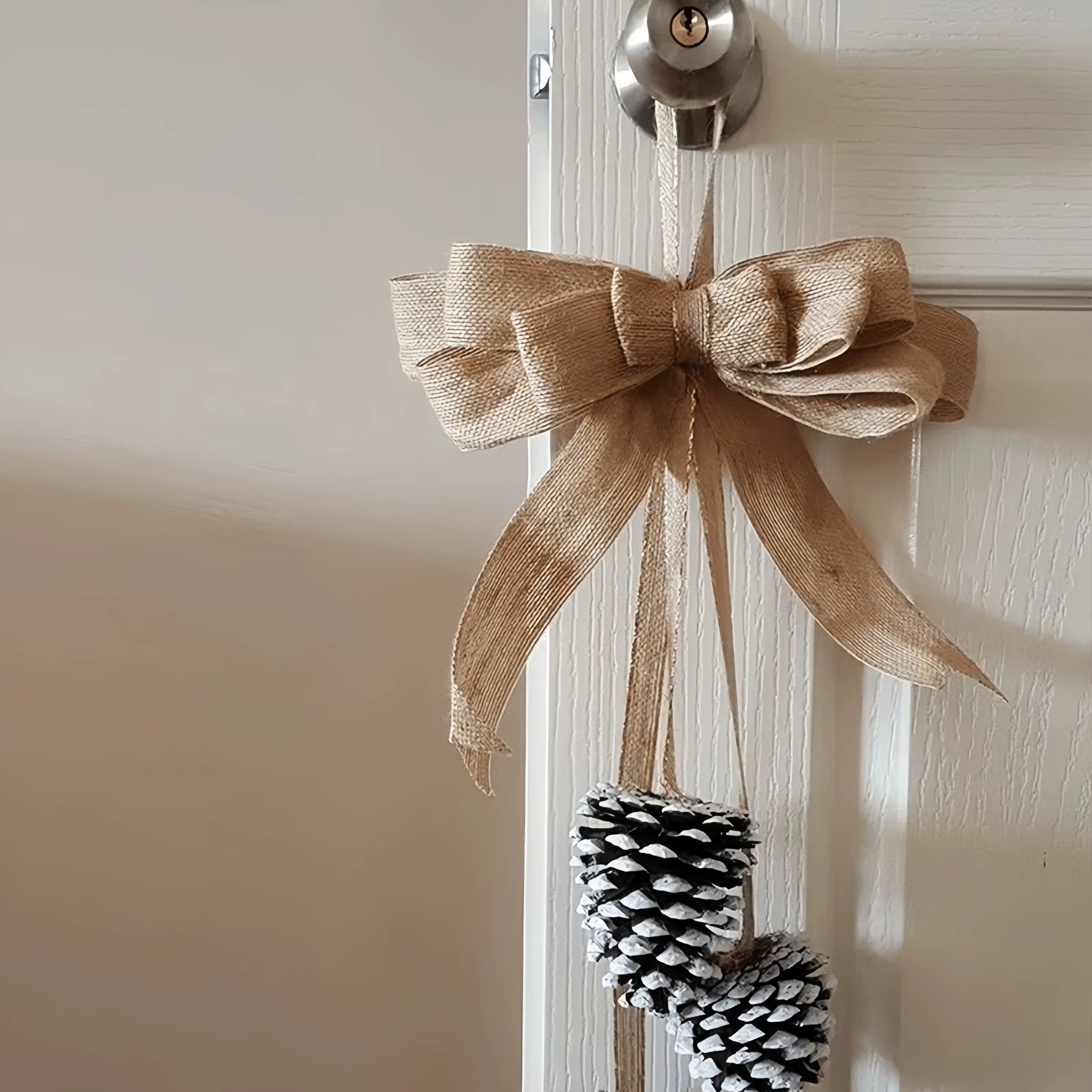 Ruban en toile de jute naturelle vintage