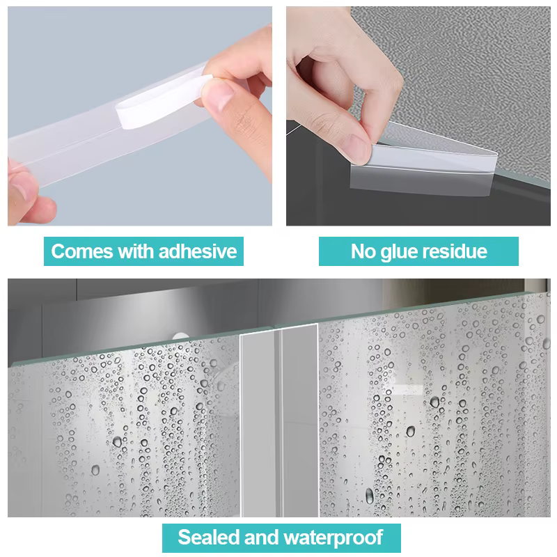 Bande d'étanchéité transparente en silicone