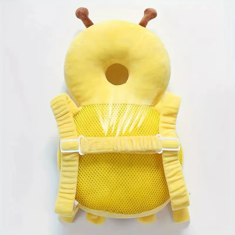 Oreiller de dos pour bébé, protection de tête, coussin Anti-chute, mignon abeille, coussin doux, protection de tête pour enfants, coussinets de sécurité pour la marche des tout-petits