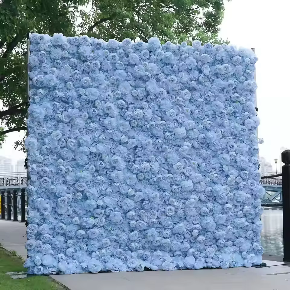 Panneau mural de fleurs 3D en soie